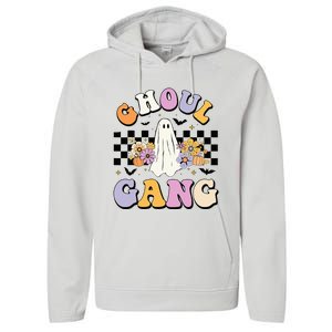 Halloween Ghoul Gang Groovy Hey Boo Pumpkin Boo Crew Funny  Performance Fleece Hoodie