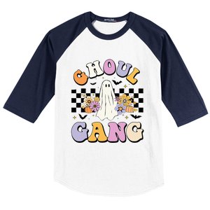 Halloween Ghoul Gang Groovy Hey Boo Pumpkin Boo Crew Funny  Baseball Sleeve Shirt