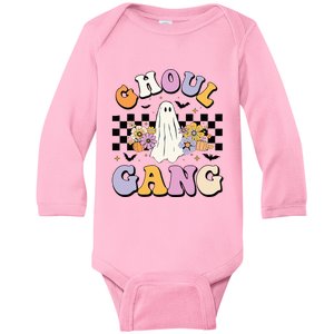 Halloween Ghoul Gang Groovy Hey Boo Pumpkin Boo Crew Funny  Baby Long Sleeve Bodysuit