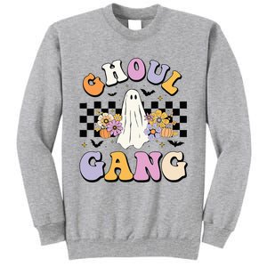 Halloween Ghoul Gang Groovy Hey Boo Pumpkin Boo Crew Funny  Tall Sweatshirt