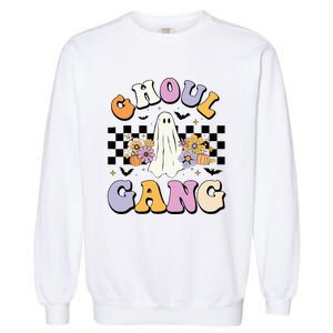 Halloween Ghoul Gang Groovy Hey Boo Pumpkin Boo Crew Funny  Garment-Dyed Sweatshirt