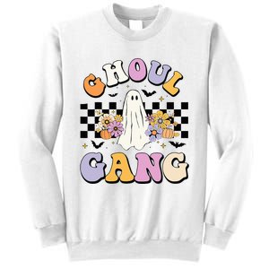 Halloween Ghoul Gang Groovy Hey Boo Pumpkin Boo Crew Funny  Sweatshirt