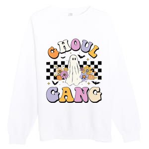 Halloween Ghoul Gang Groovy Hey Boo Pumpkin Boo Crew Funny  Premium Crewneck Sweatshirt