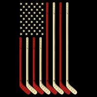 Hockey Goalie Gift Usa Flag Hockey Stick Ice Hockey Gift Zip Tote Bag