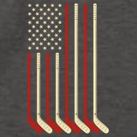 Hockey Goalie Gift Usa Flag Hockey Stick Ice Hockey Gift Vector Backpack
