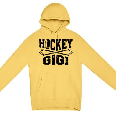 Hockey Gigi Grandma Gigi Of A Hockey Player Gigi Gift Premium Pullover Hoodie