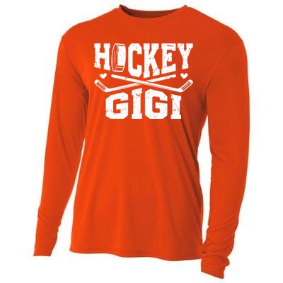 Hockey Gigi Grandma Gigi Of A Hockey Player Gigi Gift Cooling Performance Long Sleeve Crew