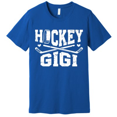 Hockey Gigi Grandma Gigi Of A Hockey Player Gigi Gift Premium T-Shirt