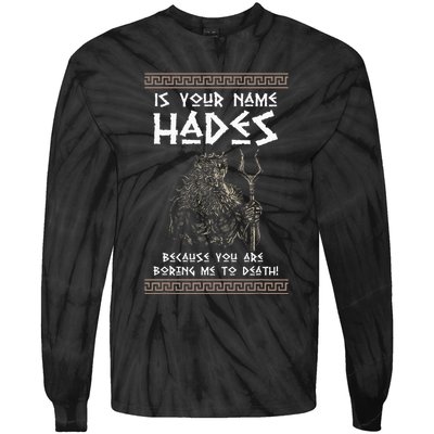 Hades Greek God And Ancient Greek Mythology History Buff Tie-Dye Long Sleeve Shirt