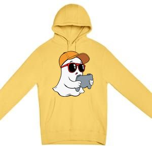 Halloween Ghost Gamer Scary Costume Gaming Gift Premium Pullover Hoodie