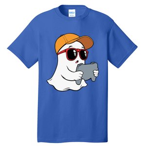 Halloween Ghost Gamer Scary Costume Gaming Gift Tall T-Shirt