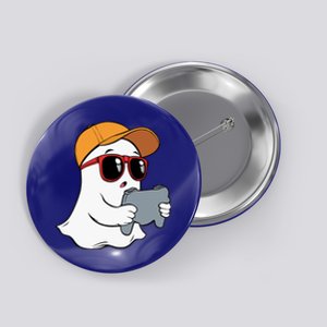 Halloween Ghost Gamer Scary Costume Gaming Gift Button