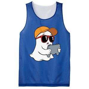 Halloween Ghost Gamer Scary Costume Gaming Gift Mesh Reversible Basketball Jersey Tank