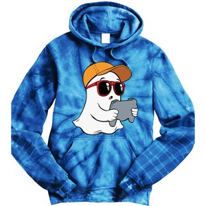 Halloween Ghost Gamer Scary Costume Gaming Gift Tie Dye Hoodie