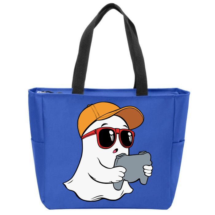 Halloween Ghost Gamer Scary Costume Gaming Gift Zip Tote Bag