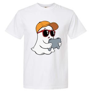 Halloween Ghost Gamer Scary Costume Gaming Gift Garment-Dyed Heavyweight T-Shirt