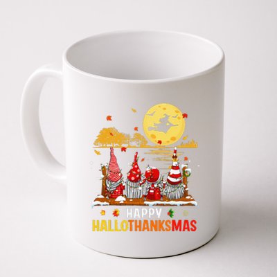 Halloween Gnomes Happy HalloThanksMas Thanksgiving Christmas Coffee Mug