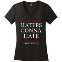 Haters Gonna Hate Proverbs 98 Women's V-Neck T-Shirt