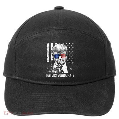 Haters Gonna Hate President Donald Trump Middle Finger 7-Panel Snapback Hat