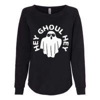 Hey Ghoul Hey Funny Halloween Boo Spooky Trick Or Treat Womens California Wash Sweatshirt