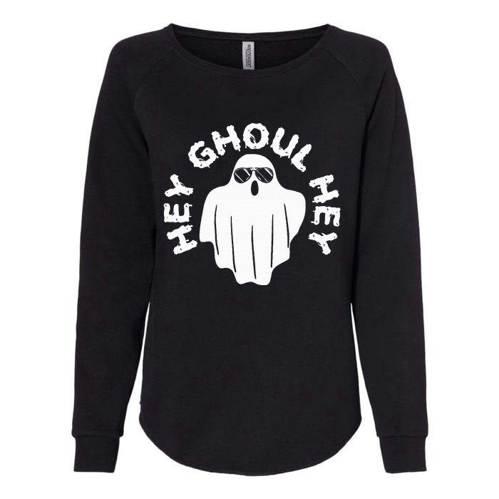 Hey Ghoul Hey Funny Halloween Boo Spooky Trick Or Treat Womens California Wash Sweatshirt