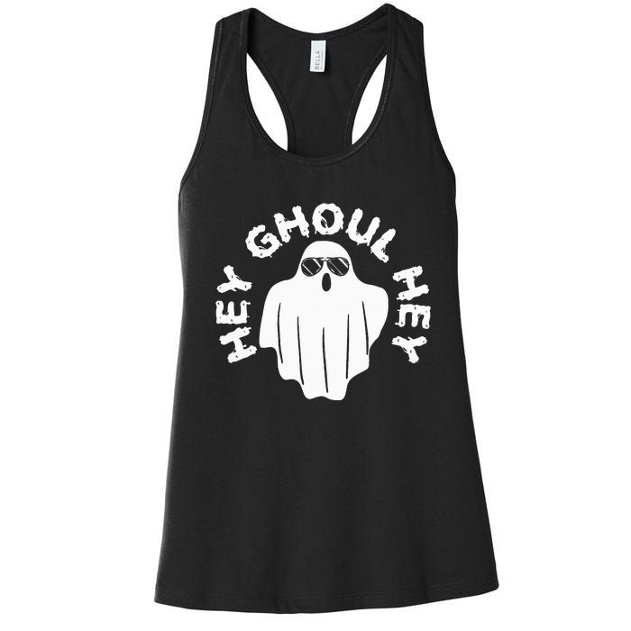 Hey Ghoul Hey Funny Halloween Boo Spooky Trick Or Treat Women's Racerback Tank