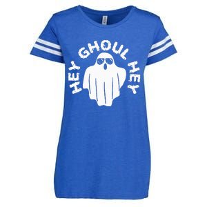 Hey Ghoul Hey Funny Halloween Boo Spooky Trick Or Treat Enza Ladies Jersey Football T-Shirt