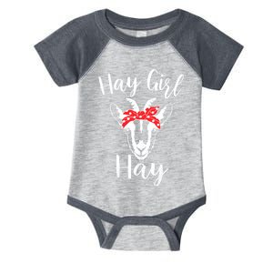 Hay Girl Hay Funny Goat Lover Infant Baby Jersey Bodysuit