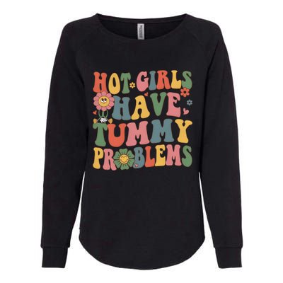 Hot Girl Have Tummy Problems Womens California Wash Sweatshirt