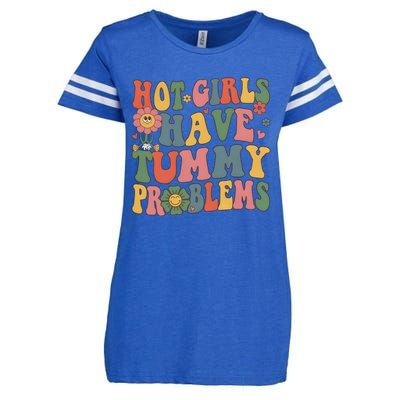 Hot Girl Have Tummy Problems Enza Ladies Jersey Football T-Shirt