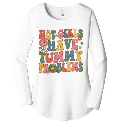 Hot Girl Have Tummy Problems Women's Perfect Tri Tunic Long Sleeve Shirt