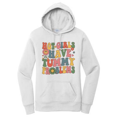 Hot Girl Have Tummy Problems Women's Pullover Hoodie