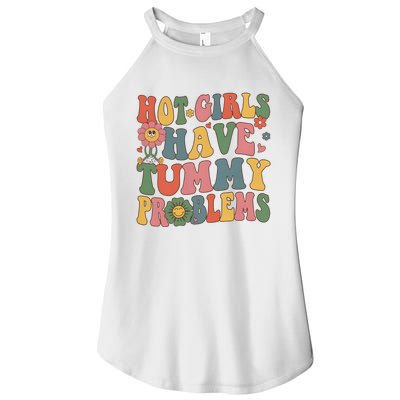 Hot Girl Have Tummy Problems Women's Perfect Tri Rocker Tank