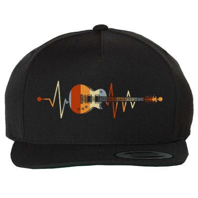 Heartbeat Guitar Wool Snapback Cap