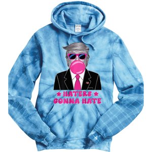 Haters Gonna Hate Funny Sunglasses Trump Bubble Gum 2024 Tie Dye Hoodie