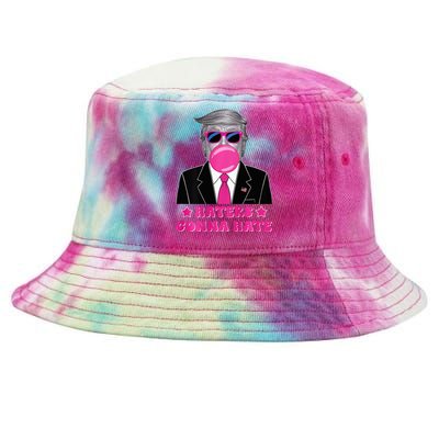 Haters Gonna Hate Funny Sunglasses Trump Bubble Gum 2024 Tie-Dyed Bucket Hat