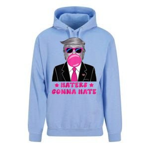 Haters Gonna Hate Funny Sunglasses Trump Bubble Gum 2024 Unisex Surf Hoodie