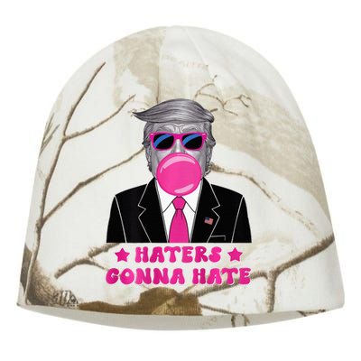 Haters Gonna Hate Funny Sunglasses Trump Bubble Gum 2024 Kati - Camo Knit Beanie