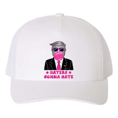 Haters Gonna Hate Funny Sunglasses Trump Bubble Gum 2024 Yupoong Adult 5-Panel Trucker Hat