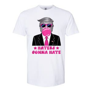 Haters Gonna Hate Funny Sunglasses Trump Bubble Gum 2024 Softstyle CVC T-Shirt