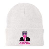 Haters Gonna Hate Funny Sunglasses Trump Bubble Gum 2024 Knit Cap Winter Beanie