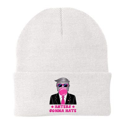 Haters Gonna Hate Funny Sunglasses Trump Bubble Gum 2024 Knit Cap Winter Beanie