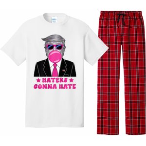 Haters Gonna Hate Funny Sunglasses Trump Bubble Gum 2024 Pajama Set