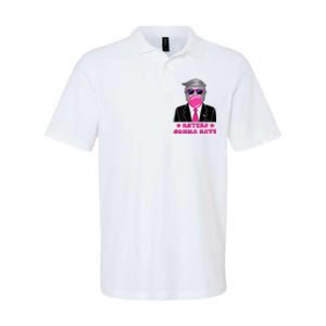 Haters Gonna Hate Funny Sunglasses Trump Bubble Gum 2024 Softstyle Adult Sport Polo