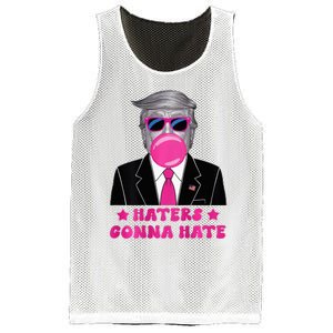 Haters Gonna Hate Funny Sunglasses Trump Bubble Gum 2024 Mesh Reversible Basketball Jersey Tank