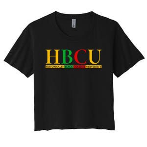 HBCU Grad History Historical Black College Graduate Women's Crop Top Tee