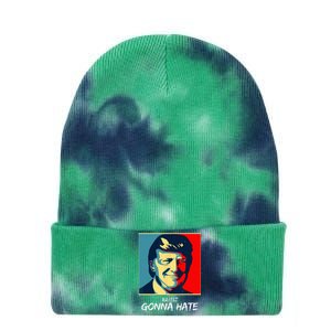 Haters Gonna Hate Quote Funny Saying Trump Tie Dye 12in Knit Beanie