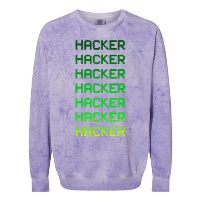 Hacker Green Colorblast Crewneck Sweatshirt