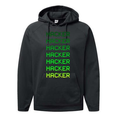 Hacker Green Performance Fleece Hoodie