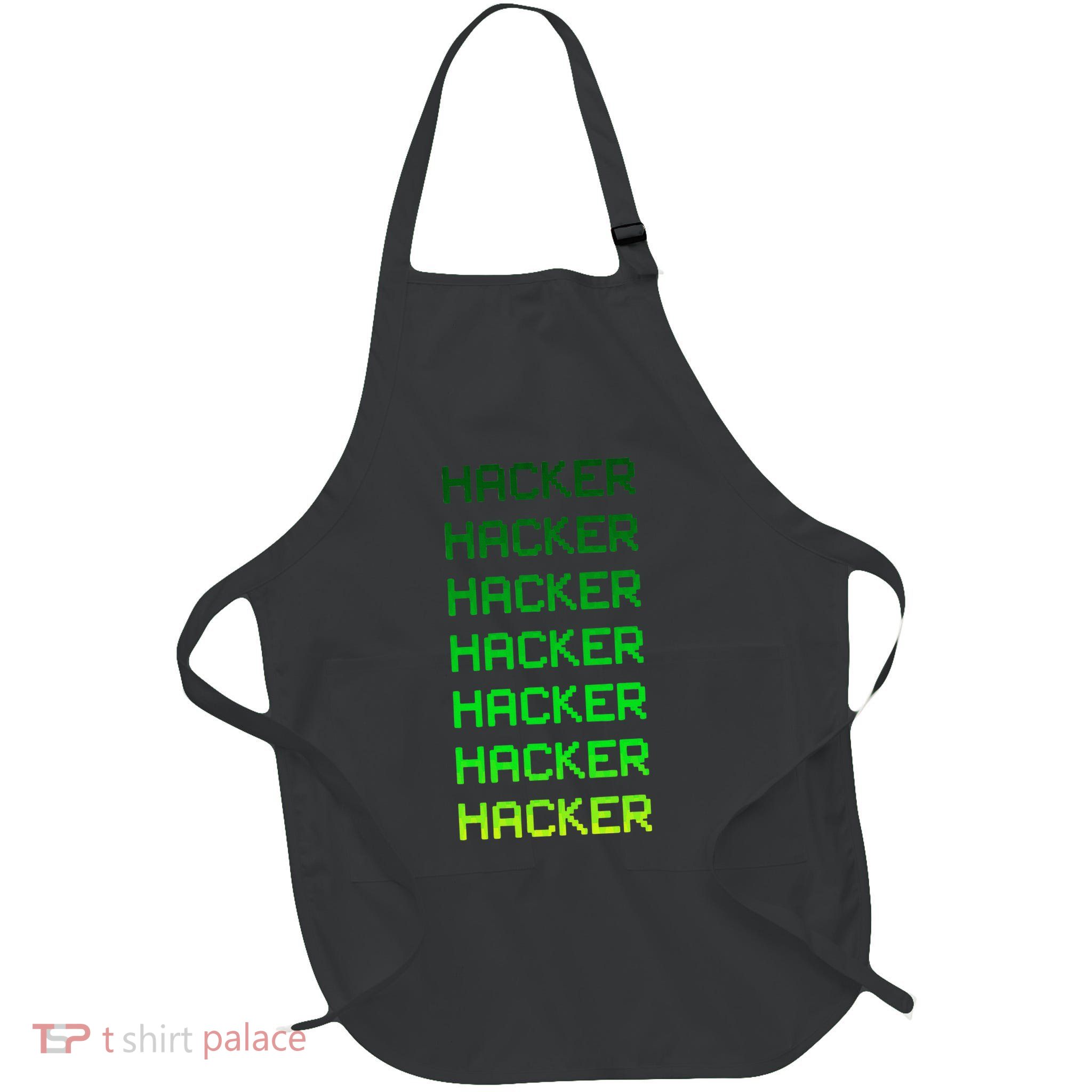 Hacker Green Full-Length Apron With Pockets